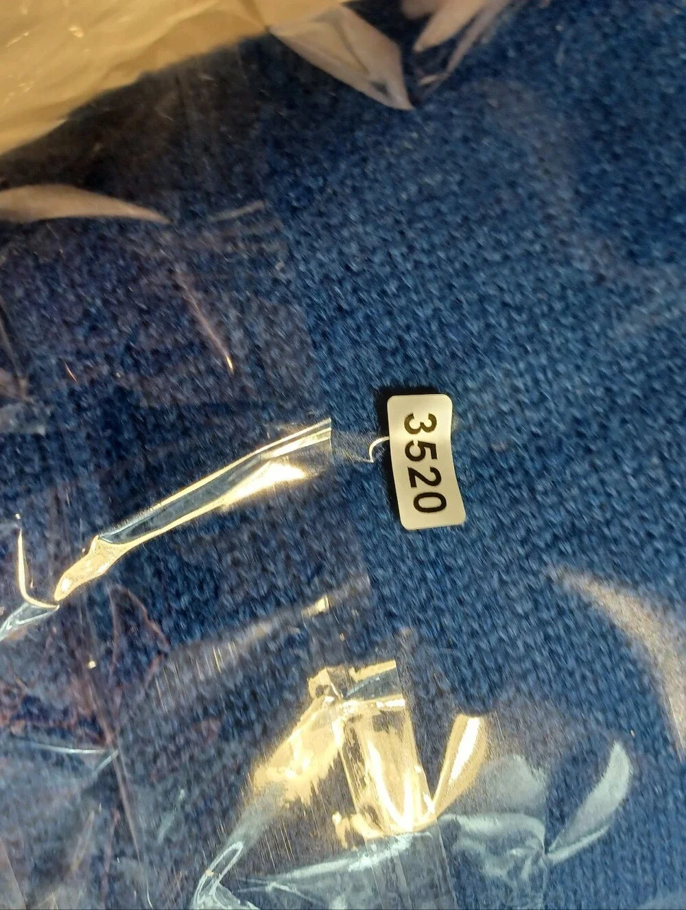 vintage quri angora lambswool blue collared pullover sweater size s